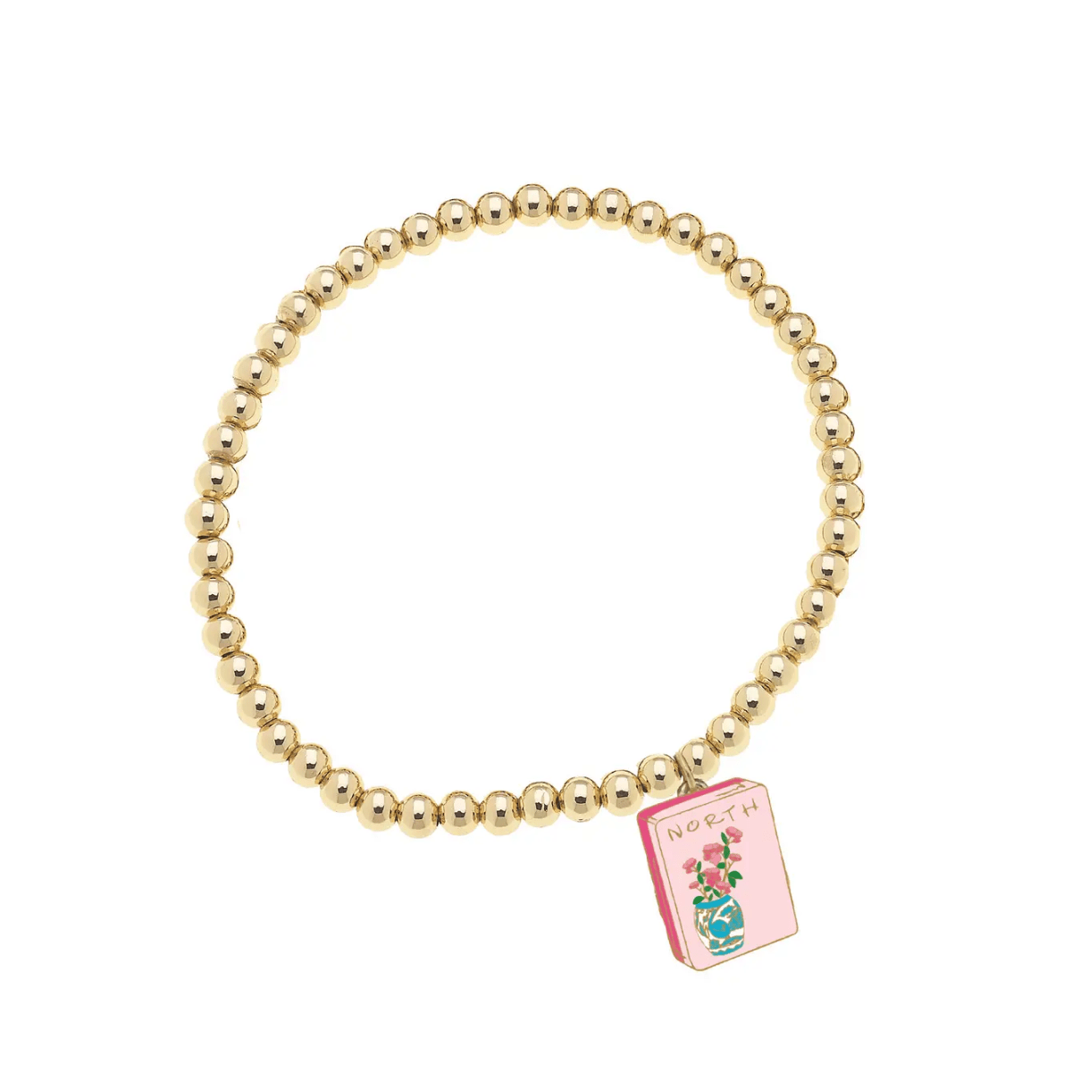 Lucky Charm Tile Mahjong Bead Bracelet - The Pink Pineapple 850