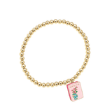 Lucky Charm Tile Mahjong Bead Bracelet - The Pink Pineapple 850