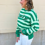 Lucky Stripe Crewneck Sweater - The Pink Pineapple 850