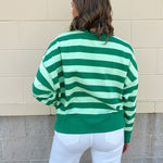 Lucky Stripe Crewneck Sweater - The Pink Pineapple 850