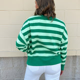 Lucky Stripe Crewneck Sweater - The Pink Pineapple 850