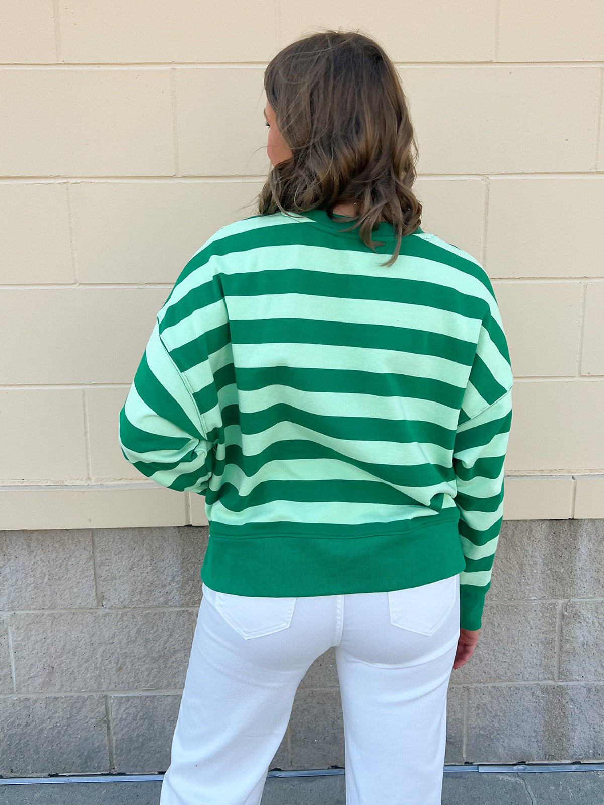 Lucky Stripe Crewneck Sweater - The Pink Pineapple 850