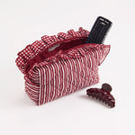 Lucy Large Zip Pouch in Maroon - The Pink Pineapple 850