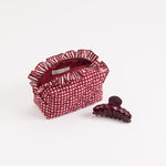 Lucy Small Zip Pouch in Maroon - The Pink Pineapple 850
