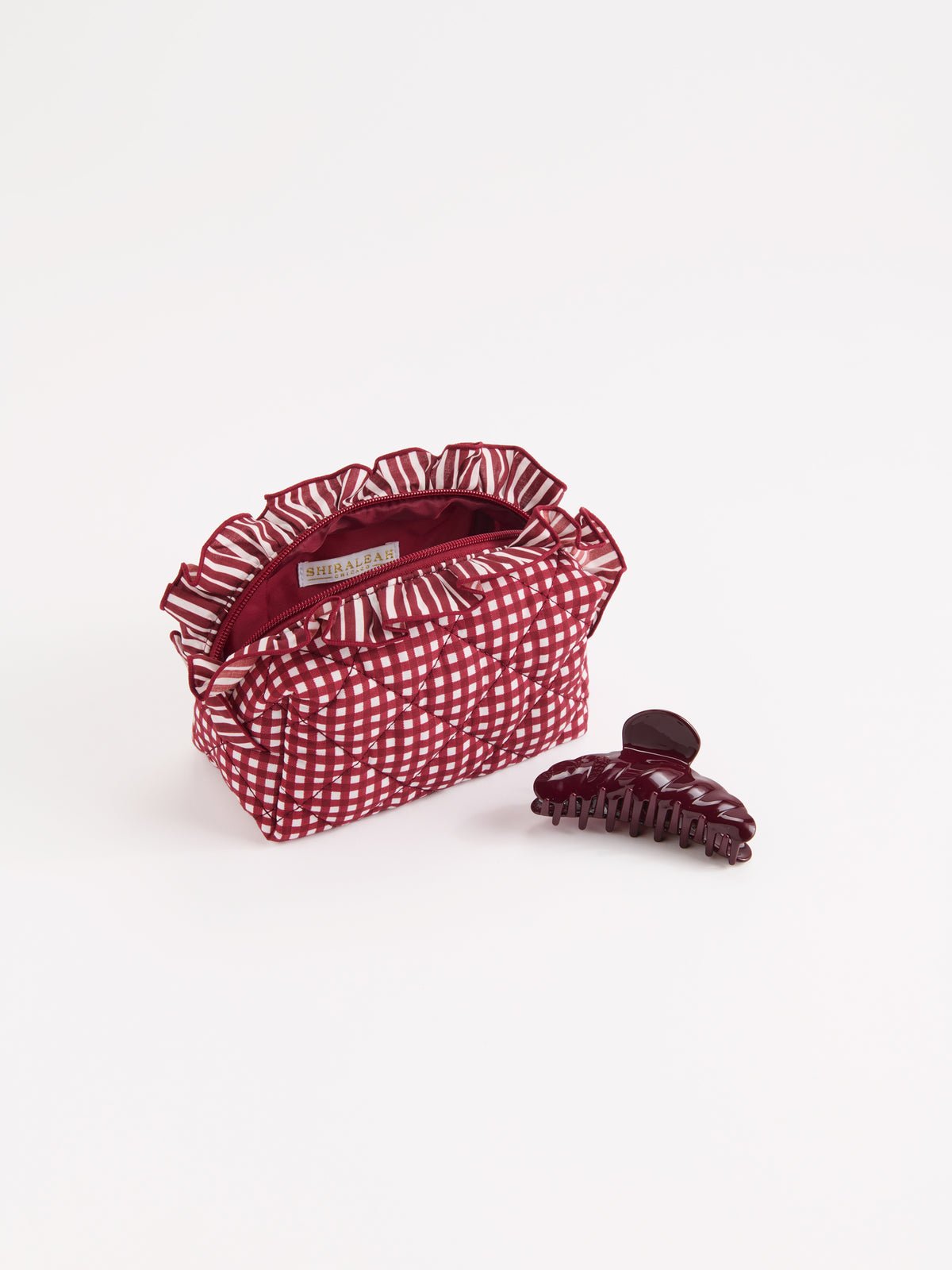 Lucy Small Zip Pouch in Maroon - The Pink Pineapple 850