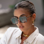 Lulu Acetate Womens Square Sunglasses - The Pink Pineapple 850