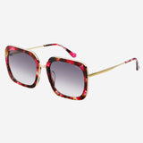 Lulu Acetate Womens Square Sunglasses - The Pink Pineapple 850