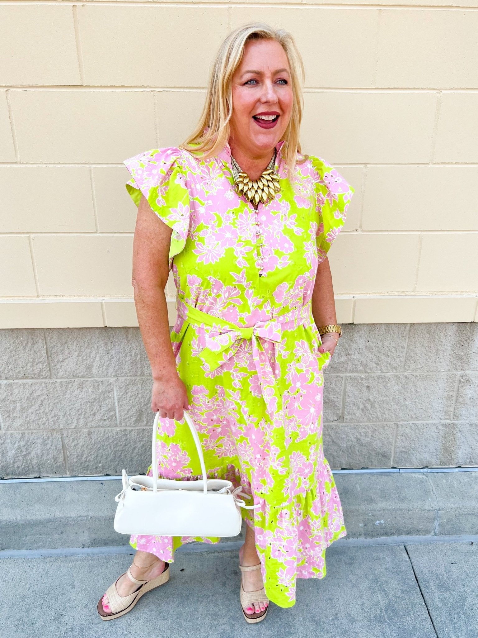 Luminous Meadow Maxi Dress - The Pink Pineapple 850