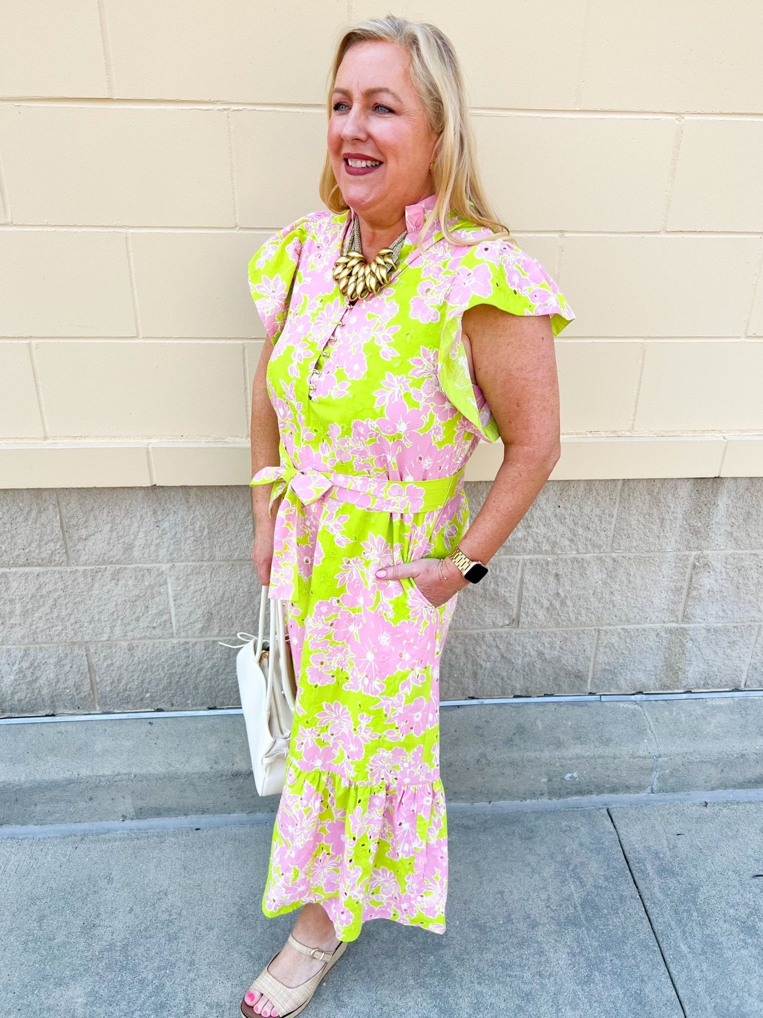 Luminous Meadow Maxi Dress - The Pink Pineapple 850