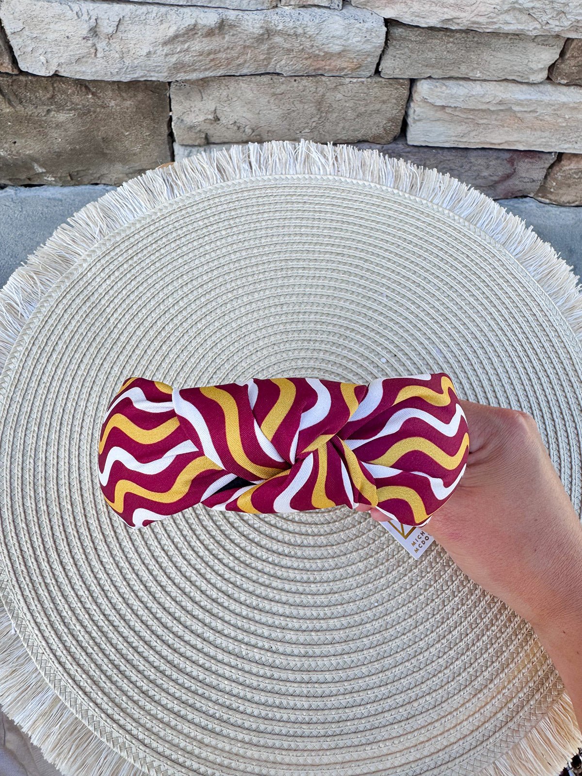 Luna Capri Crush Garnet & Gold Headband - The Pink Pineapple 850
