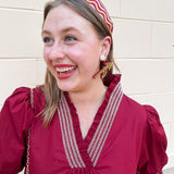 Luna Capri Crush Garnet & Gold Headband - The Pink Pineapple 850