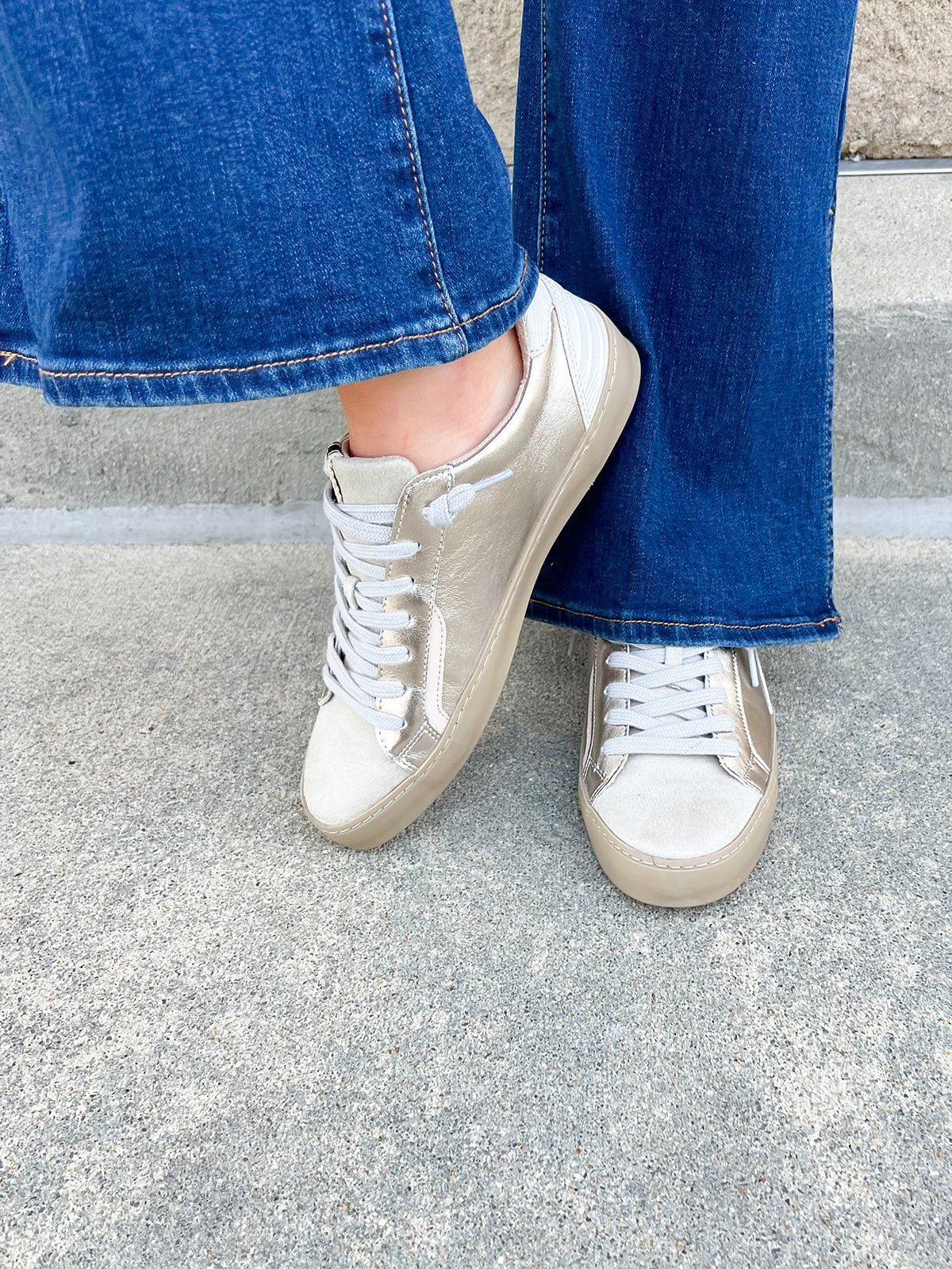 Luxe Lift Sneakers in Cream - The Pink Pineapple 850