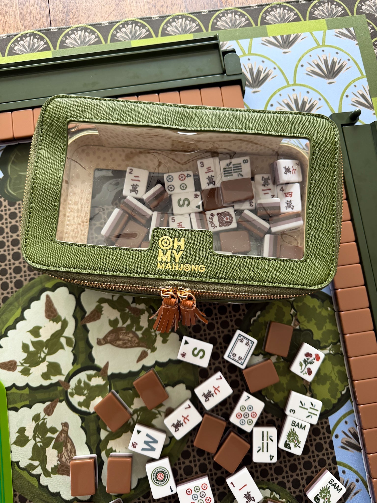 Mabel x Verdant Moss Mahjong Luxury Tablescape - The Pink Pineapple 850