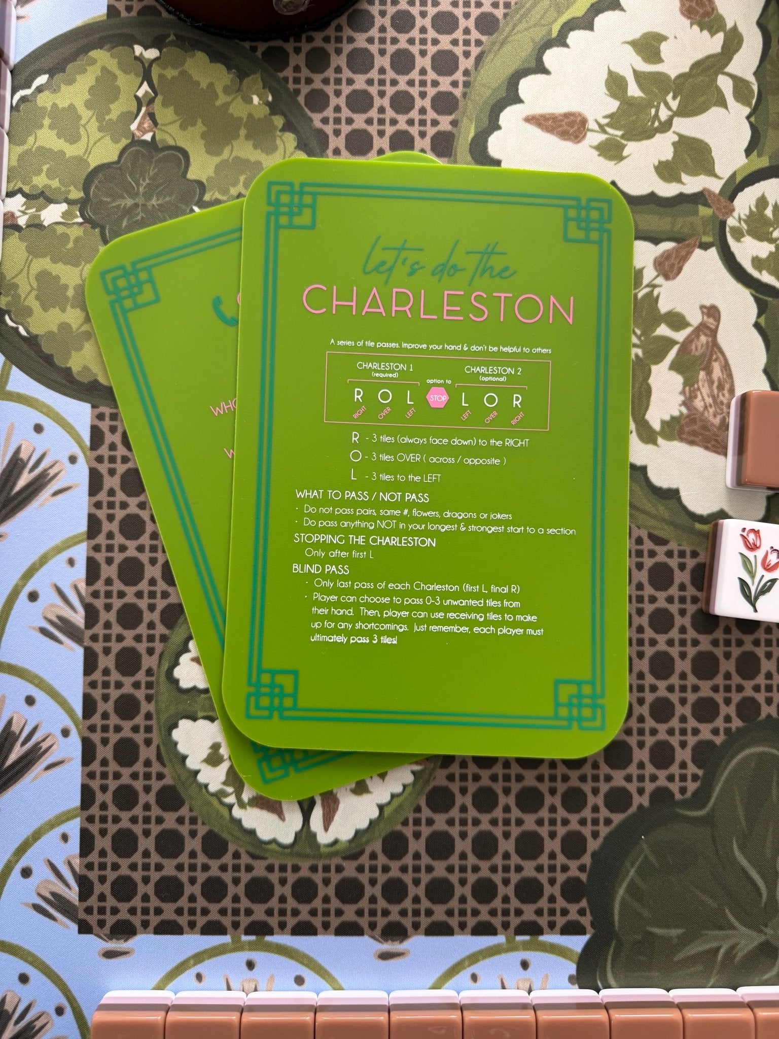 Mabel x Verdant Moss Mahjong Luxury Tablescape - The Pink Pineapple 850
