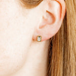 Madison Clear Rectangular Stud Earrings - The Pink Pineapple 850