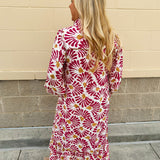 Magenta Muse Boho Midi Dress - The Pink Pineapple 850