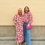 Magenta Muse Boho Midi Dress - The Pink Pineapple 850