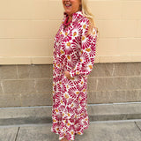 Magenta Muse Boho Midi Dress - The Pink Pineapple 850