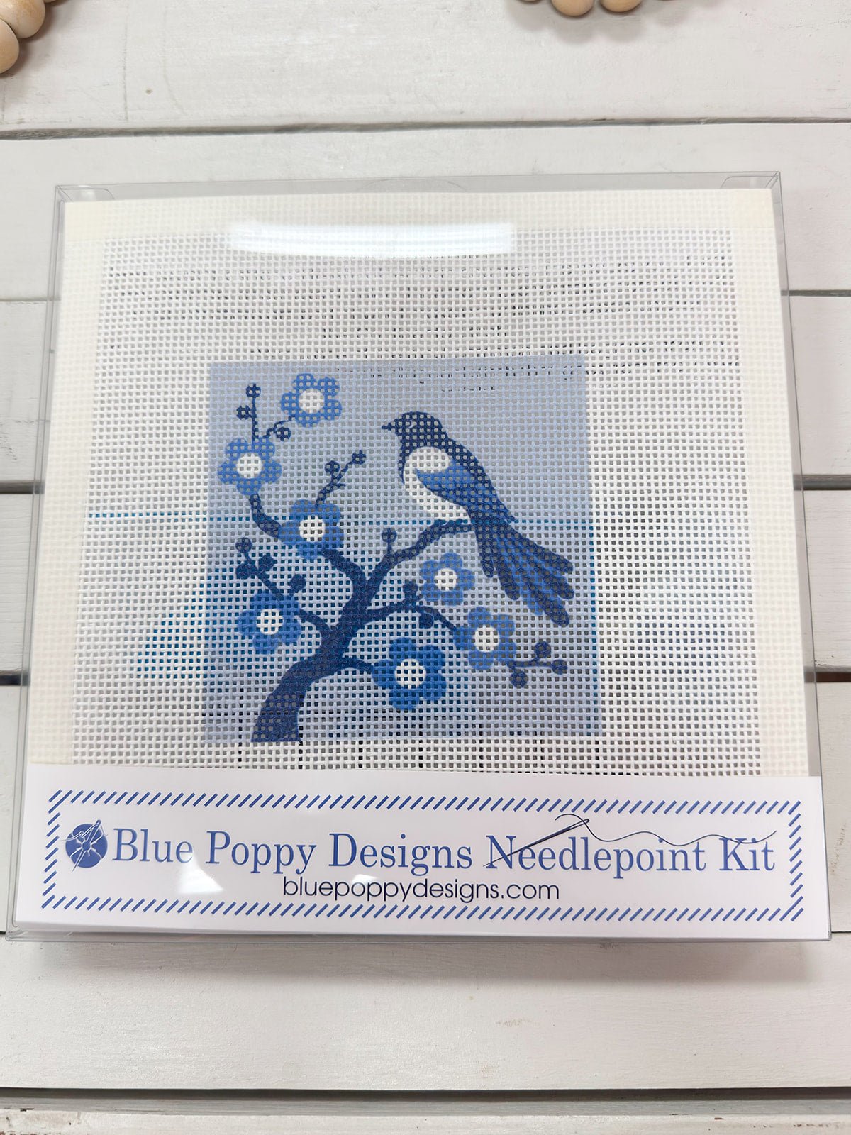 Magpie Blossom Needlepoint Kit - The Pink Pineapple 850