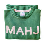 Mahj Crewneck Sweater in Green - The Pink Pineapple 850