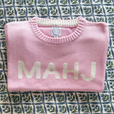 Mahj Crewneck Sweater in Pink - The Pink Pineapple 850