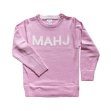 Mahj Crewneck Sweater in Pink - The Pink Pineapple 850