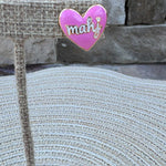 Mahj Enamel Heart Stud Earrings in Lilac - The Pink Pineapple 850