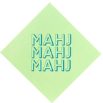 Mahj Mahj Mahj Green Hostess Napkins - The Pink Pineapple 850