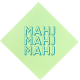 Mahj Mahj Mahj Green Hostess Napkins - The Pink Pineapple 850