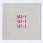 MAHJ MAHJ MAHJ Mahjong Cocktail Napkins - The Pink Pineapple 850