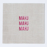 MAHJ MAHJ MAHJ Mahjong Cocktail Napkins - The Pink Pineapple 850