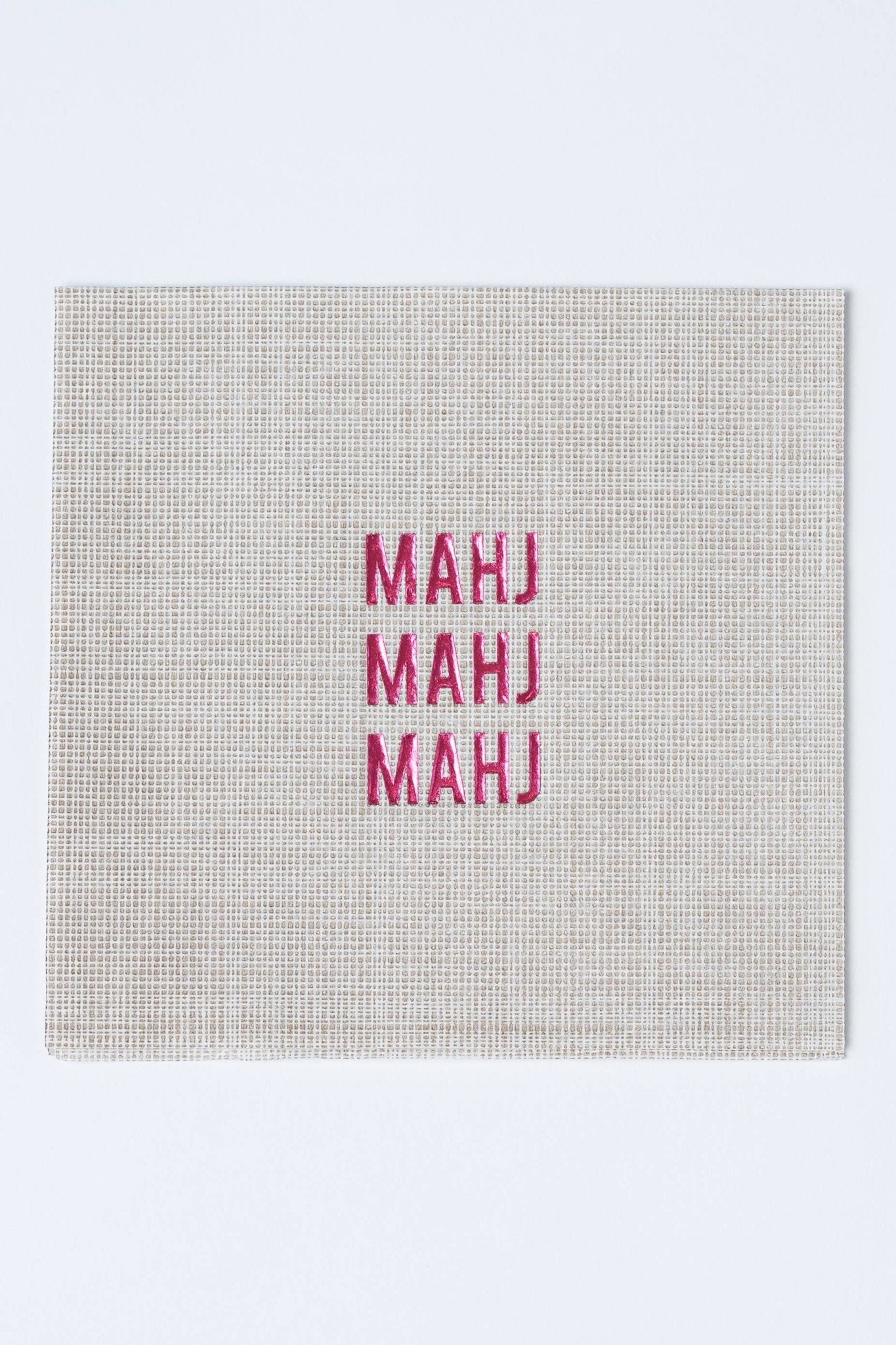 MAHJ MAHJ MAHJ Mahjong Cocktail Napkins - The Pink Pineapple 850