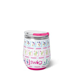 Mahjong 12oz Stemless Wine Cup - The Pink Pineapple 850