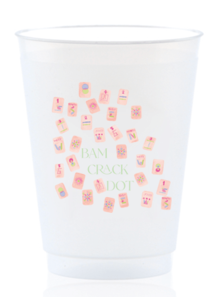 Mahjong Bam Crack Dot Party Cups - The Pink Pineapple 850