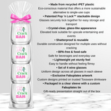 Mahjong “Dot Crack Bam” Bird Stemless Wine Glasses - Set of 4 - The Pink Pineapple 850