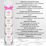 Mahjong “Dot Crack Bam” Stemless Wine Glasses - Set of 4 - The Pink Pineapple 850