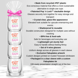 Mahjong “Dot Crack Bam” Stemless Wine Glasses - Set of 4 - The Pink Pineapple 850