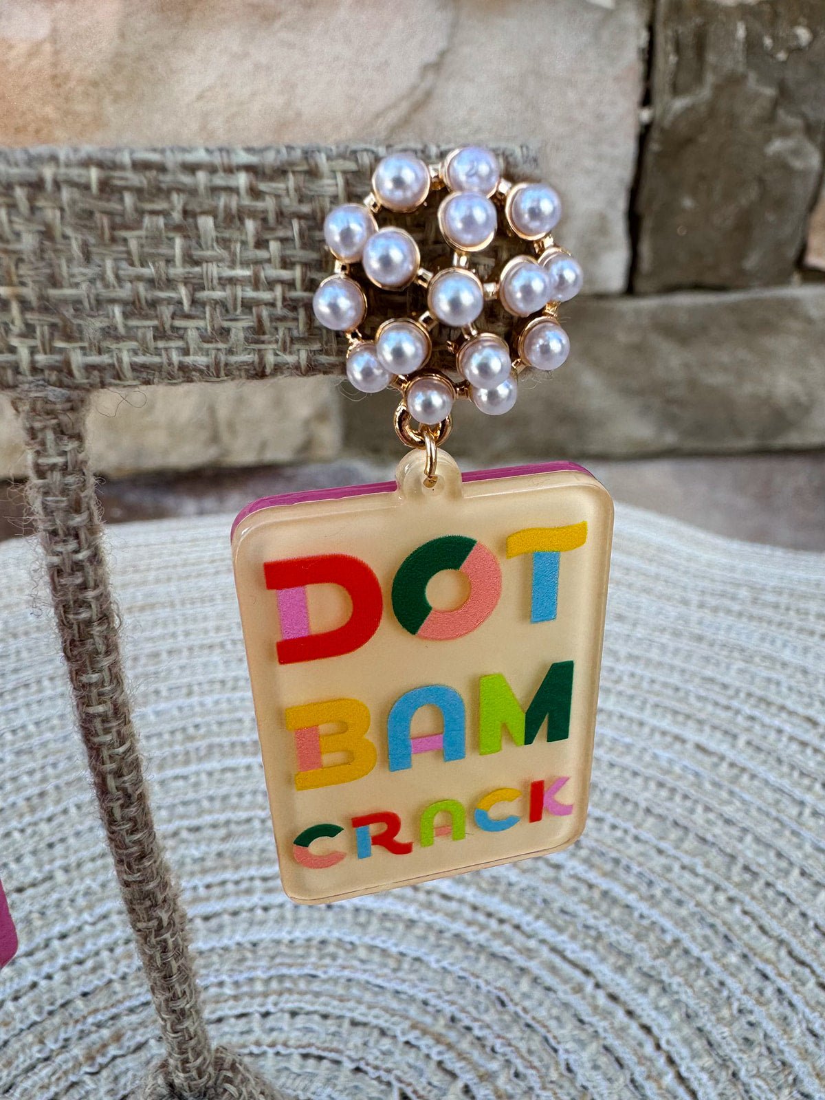 Mahjong Earrings – Dot Bam Crack Tiles - The Pink Pineapple 850
