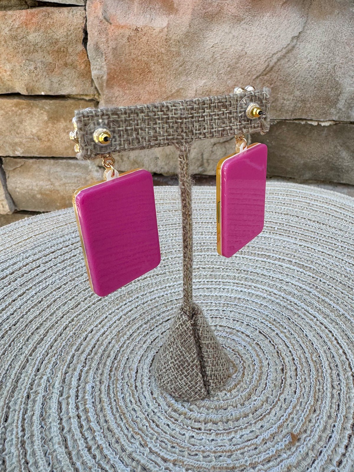 Mahjong Earrings – Dot Bam Crack Tiles - The Pink Pineapple 850