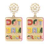 Mahjong Earrings – Dot Bam Crack Tiles - The Pink Pineapple 850