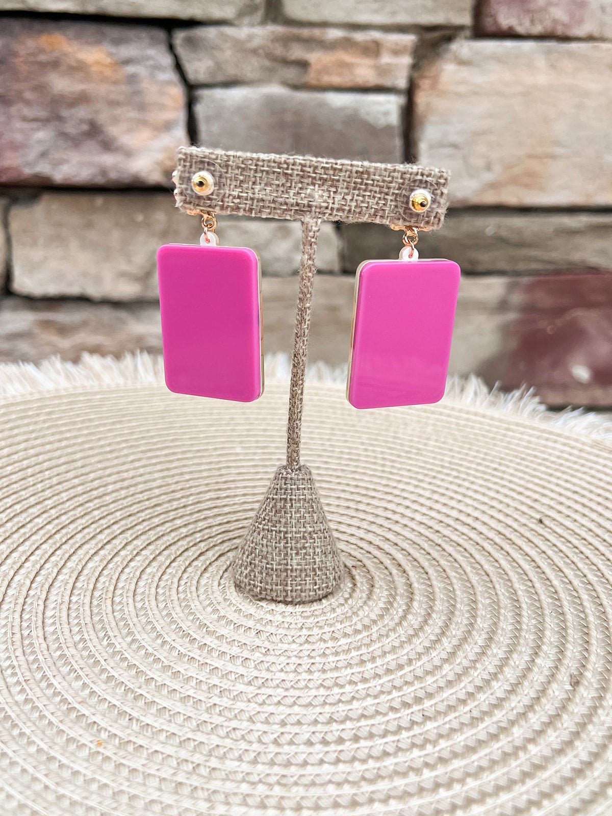 Mahjong Earrings – MAHJ Tile Statement Drops - The Pink Pineapple 850