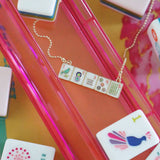 Mahjong Enamel Tile Wall Necklace – Multi Color - The Pink Pineapple 850