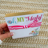 Mahjong Floral Basket Oh My Mahj Luxe Notepad - The Pink Pineapple 850