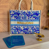 Mahjong Hand Beaded Pagoda Tote Bag - The Pink Pineapple 850