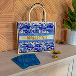 Mahjong Hand Beaded Pagoda Tote Bag - The Pink Pineapple 850