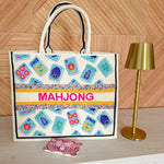Mahjong Hand Beaded Tote Bag - The Pink Pineapple 850