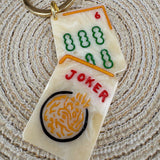 Mahjong Hand-Painted Bag Charm + Keychain - The Pink Pineapple 850
