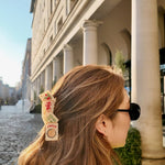 Mahjong Hand - Painted Claw Clip - The Pink Pineapple 850
