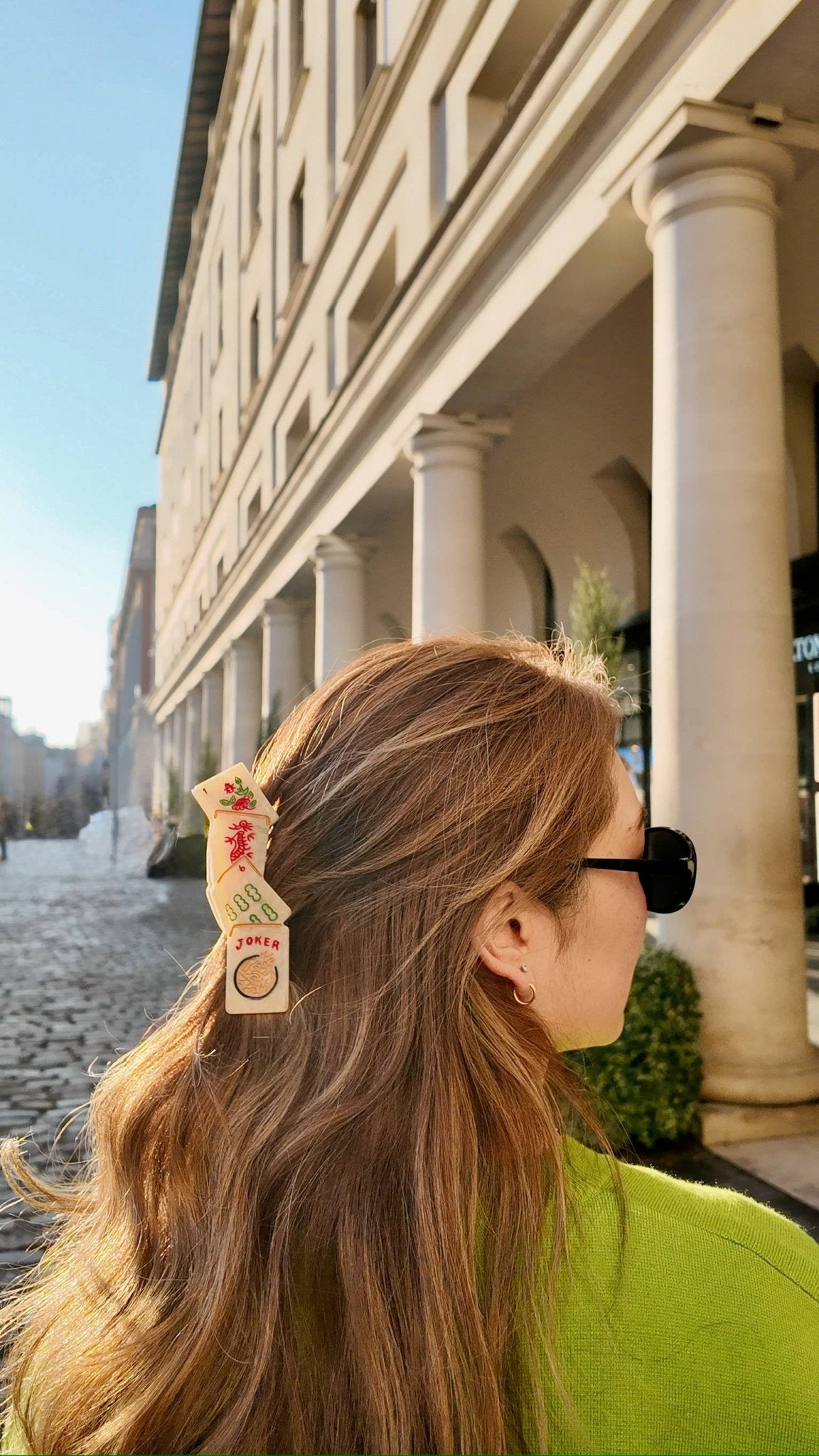 Mahjong Hand - Painted Claw Clip - The Pink Pineapple 850
