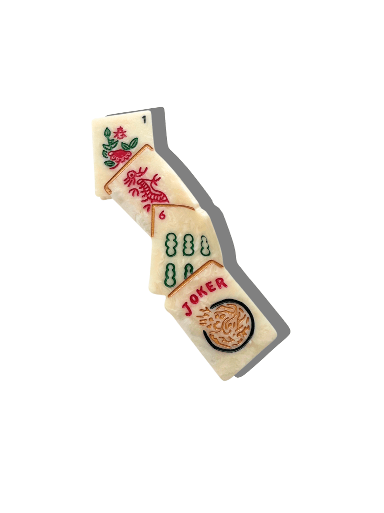 Mahjong Hand - Painted Claw Clip - The Pink Pineapple 850